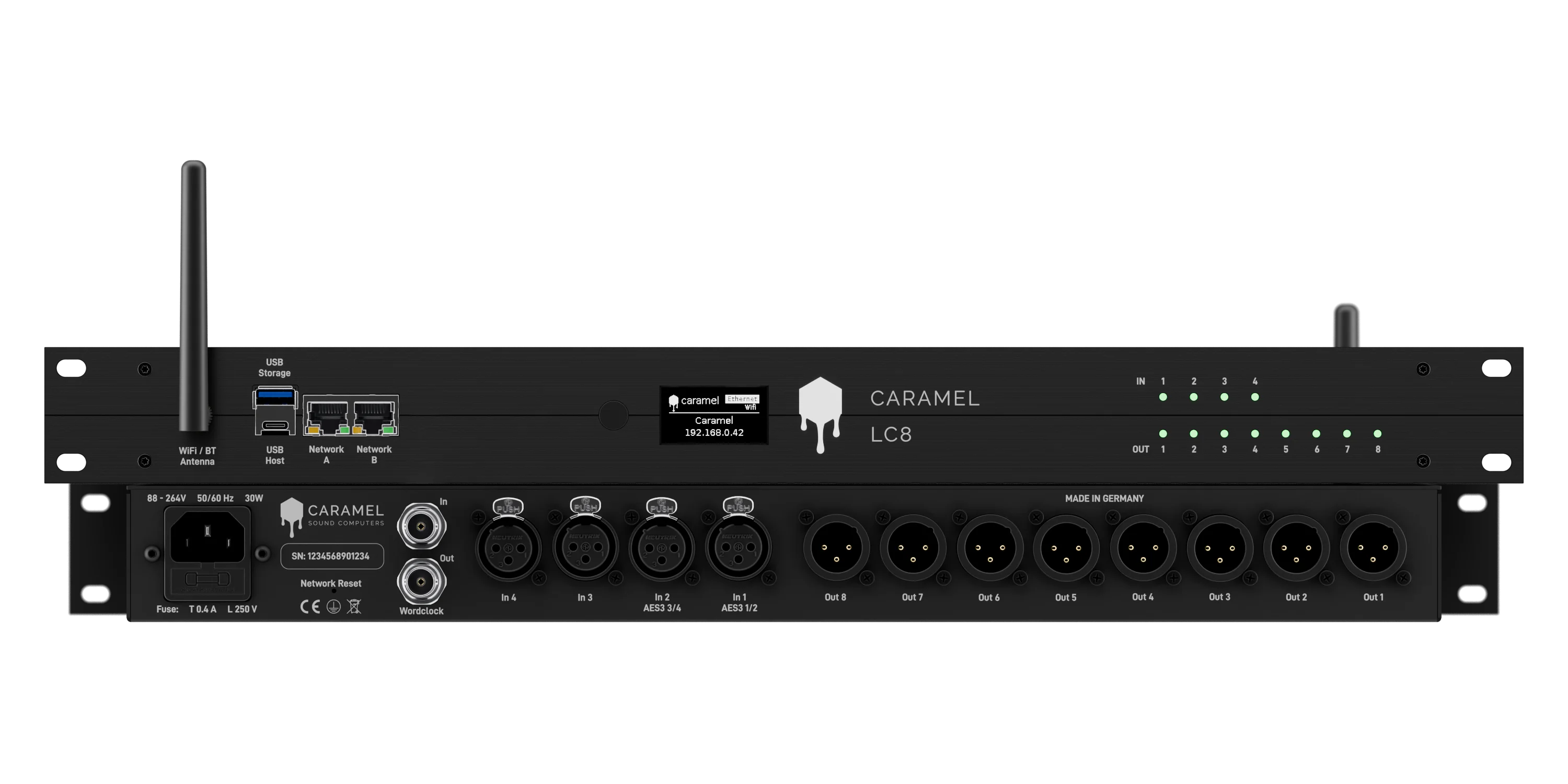 Caramel L8 front and back panel